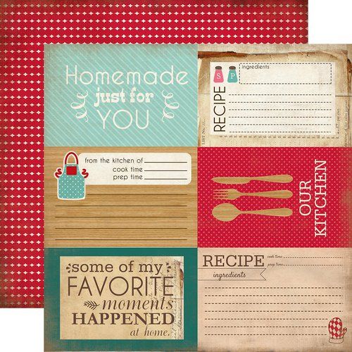 Carta Bella, Home Sweet Home, Double-Sided Cardstock 12"X12", 4x6 Journaling Cards