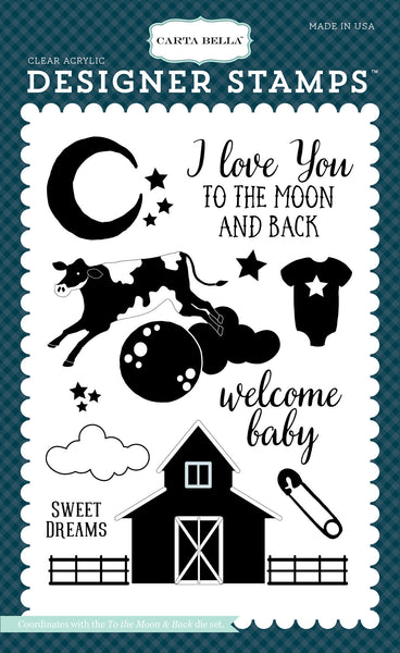 To the Moon & Back 4"x6" Stamp - Scrapbooking Fairies