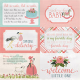 Carta Bella, Rock-A-Bye Baby Girl 4"x6" Journaling Cards