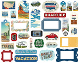 Carta Bella Cardstock Ephemera 33/Pkg, Frames & Tags, Road Trip