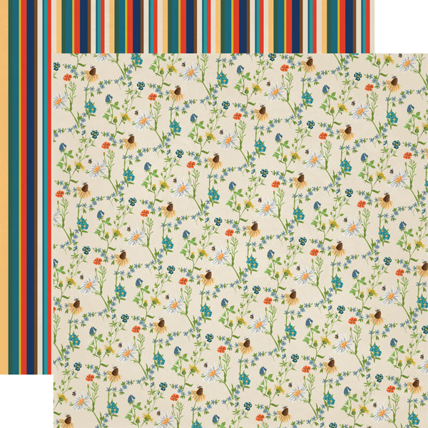 Carta Bella, Summer Camp, Double-Sided Cardstock 12"X12", Wildflowers