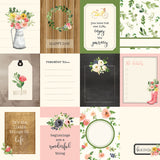 Carta Bella, Spring Market Double-Sided Cardstock 12"X12", 3"X4" Journaling Cards