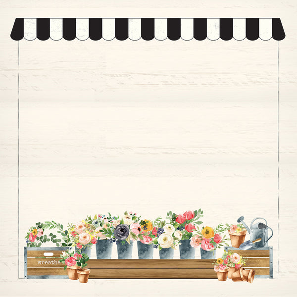 Echo Park, Spring Market Double-Sided Cardstock 12"X12", Home Delivery - Scrapbooking Fairies