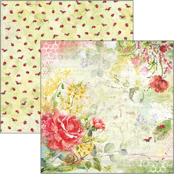 Ciao Bella Double-Sided Cardstock 90lb 12"X12", Roses, Microcosmos