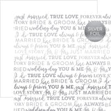 Echo Park Paper Co., Single-Sided Cardstock 12"X12", White True Love Foil