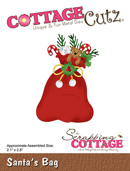 CottageCutz Elites Die, Santa's Bag 2.1"X2.8"