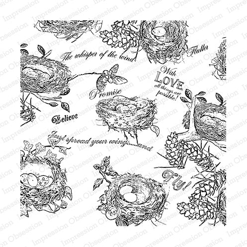 Impression Obsession,  Cover-a-Card Cling Stamps, Nature