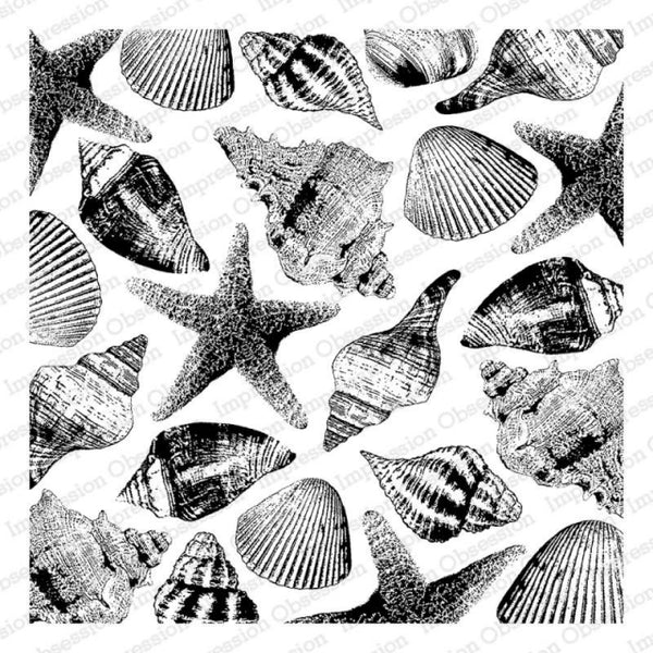 Impression Obsession,  Cover-a-Card Cling Stamps, Shell Background