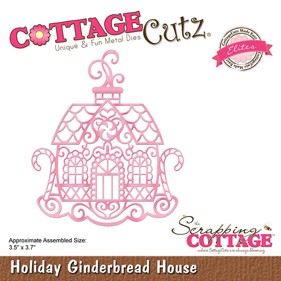 CottageCutz Elites Die, Holiday Gingerbread House 3.5"X3.7"