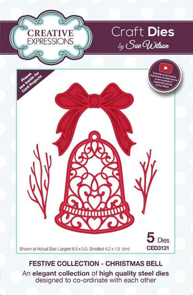 Creative Expressions, Craft Dies by Sue Wilson, Festive Collection, Christmas Bell
