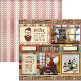 Ciao Bella Double-Sided Paper Pack 90lb 12"X12" 12/Pkg, Hipster, 12 Designs/1 Each