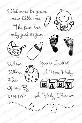 Impression Obsession, Clear Stamps, A New Baby
