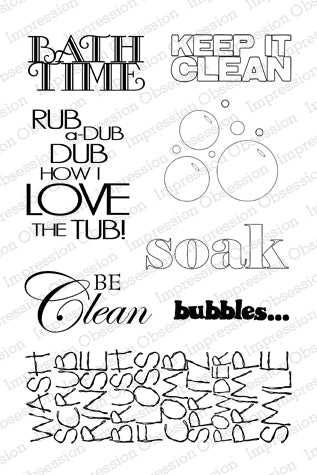 Impression Obsession, Bathtime, Clear Stamps - Scrapbooking Fairies