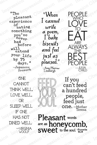 Impression Obsession, Kitchen Quotes, Clear Stamps - Scrapbooking Fairies