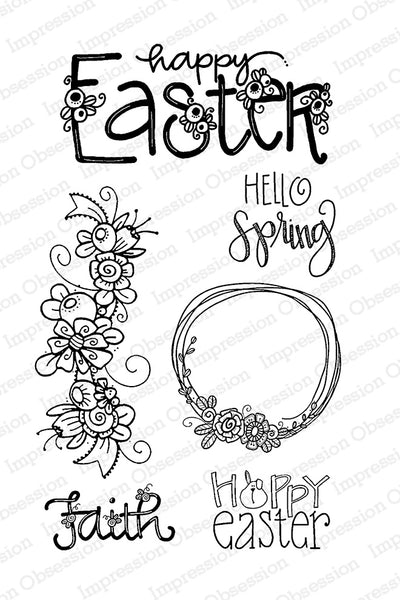 Impression Obsession, Happy Easter, Clear Stamps - Scrapbooking Fairies