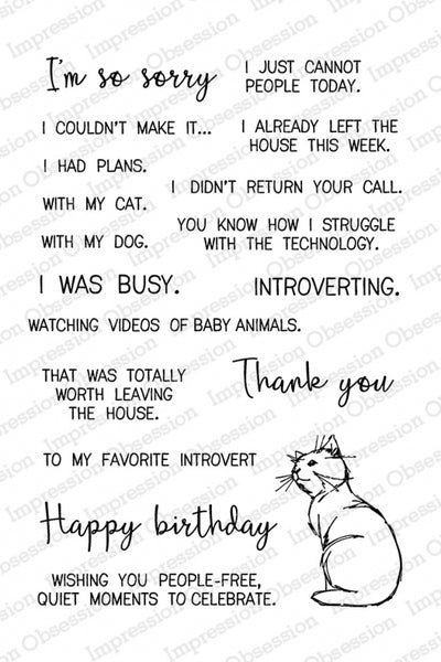 Impression Obsession, Introverting, Clear Stamps (CL827)