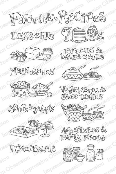 Impression Obsession, Clear Stamp, Favorite Recipe