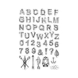 Hero Arts Clear Stamps 4"X6", Log Letters and Numbers