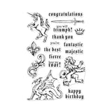 Hero Arts Clear Stamps & Dies Combo, 4"x6", Majestic Beasts