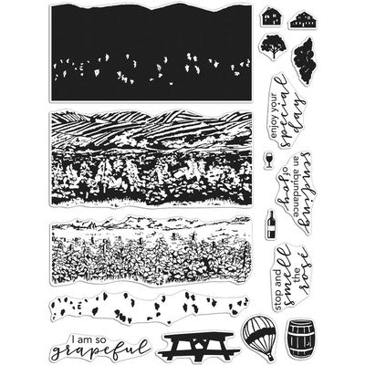 Hero Arts, Clear Stamps 6"X8" Vineyard HeroScape