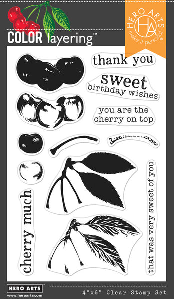 Hero Arts Color Layering Clear Stamps 4"X6", Cherries