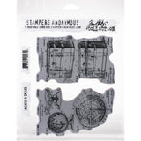 Tim Holtz Cling Stamps 7"X8.5", Inventor 9