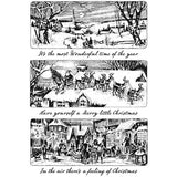 Stampers Anonymous, Tim Holtz Cling Stamps 7"X8.5", Holiday Scenes (CMS425)