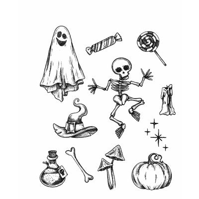 Tim Holtz Cling Stamp, Halloween Doodles (CMS437)