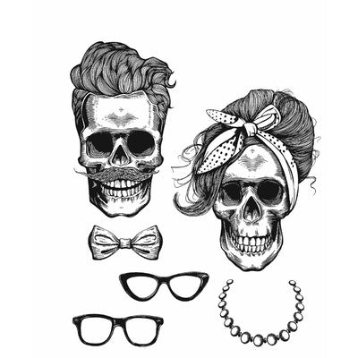 Tim Holtz Cling Stamp, Wicked Hipsters (CMS439)