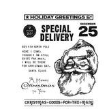 Stampers Anonymous, Tim Holtz Cling Stamps 7"X8.5", Jolly Santa (CMS442)
