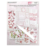 49 And Market, Color Swatch: Blossom Rub-On Transfer Set, 6"X8" 6/Sheets