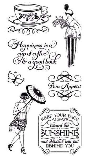 Graphic 45/Hampton Art, Cafe Parisiane 3, Cling Stamps