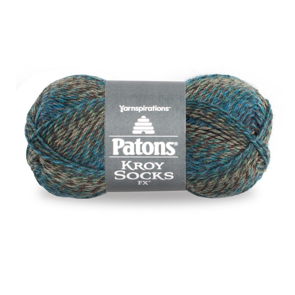 Patons Kroy Socks FX Yarn, Cascade (75% wool, 25% nylon)