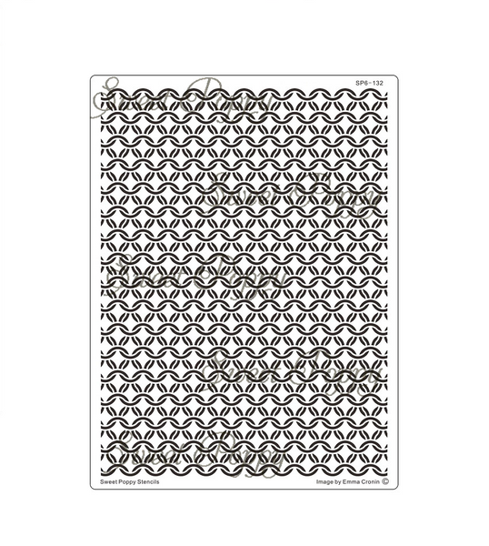Sweet Poppy Stencil, Chainmail Backplate, Stainless Steel