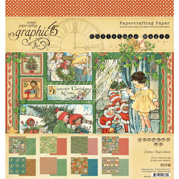 Graphic 45 Collection Pack 12"X12", Christmas Magic (Retired)