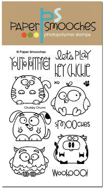 Paper Smooches Clear Stamps 4"X6",  Chubby Chums