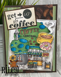 Riley & Company, Urban Chic Business District - Coffee Central die set (set of 10)