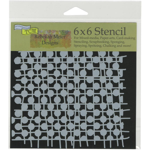 Crafter's Workshop Stencil, 6"X6", Connected Dots (TCW773s)