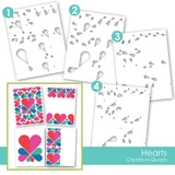 Taylored Expressions, Layering Stencil, Create In Quads - Hearts