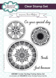 Creative Expressions, Jamie Rodgers, Circles Tea Bag Folding, 6 in x 8 in Stamp Set