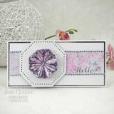 Creative Expressions, Jamie Rodgers, Octagons Tea Bag Folding, 6 in x 8 in Stamp Set