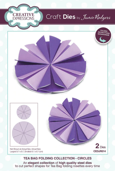 Creative Expressions, Jamie Rodgers, Tea Bag Folding, Circles Craft Die