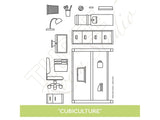 Three Room Studio, "Cubiculture" Clear Stamp Set