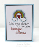 Impression Obsession, Rainbow and Clouds, Cling Stamp, Designed by Lindsay Ostrom
