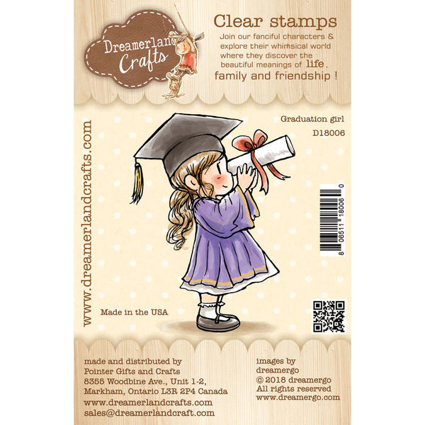 Dreamerland Crafts, Clear Stamp, Graduation Girl