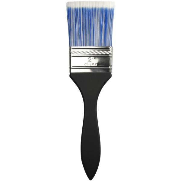Dynasty Blue Ice Short Handle Brush, Series 32F Flat Size 2 (For Oils, Acrylics)