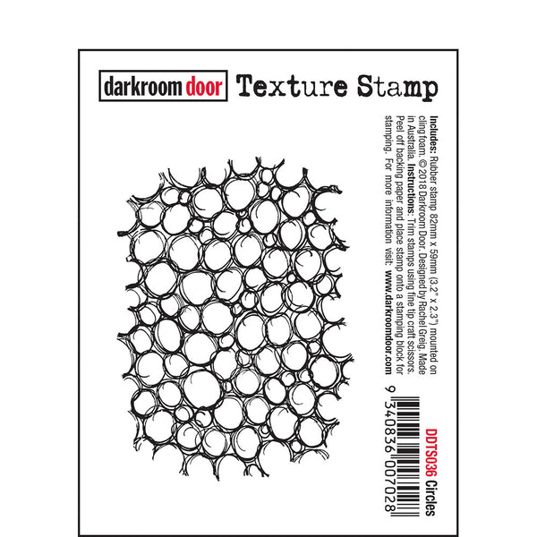 Darkroom Door, Texture Cling Stamp 3.2"X2.3", Circles