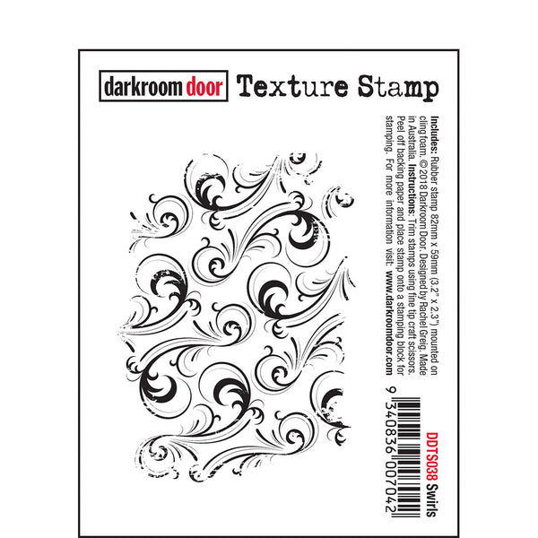 Darkroom Door, Texture Cling Stamp 3.2"X2.3", Swirls