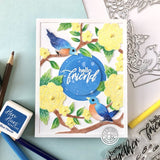 Hero Arts Fancy Dies, 3.875″ x 5.125", Birds and Flowers Cover Plate (F)
