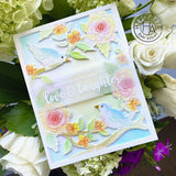 Hero Arts Fancy Dies, 3.875″ x 5.125", Birds and Flowers Cover Plate (F)